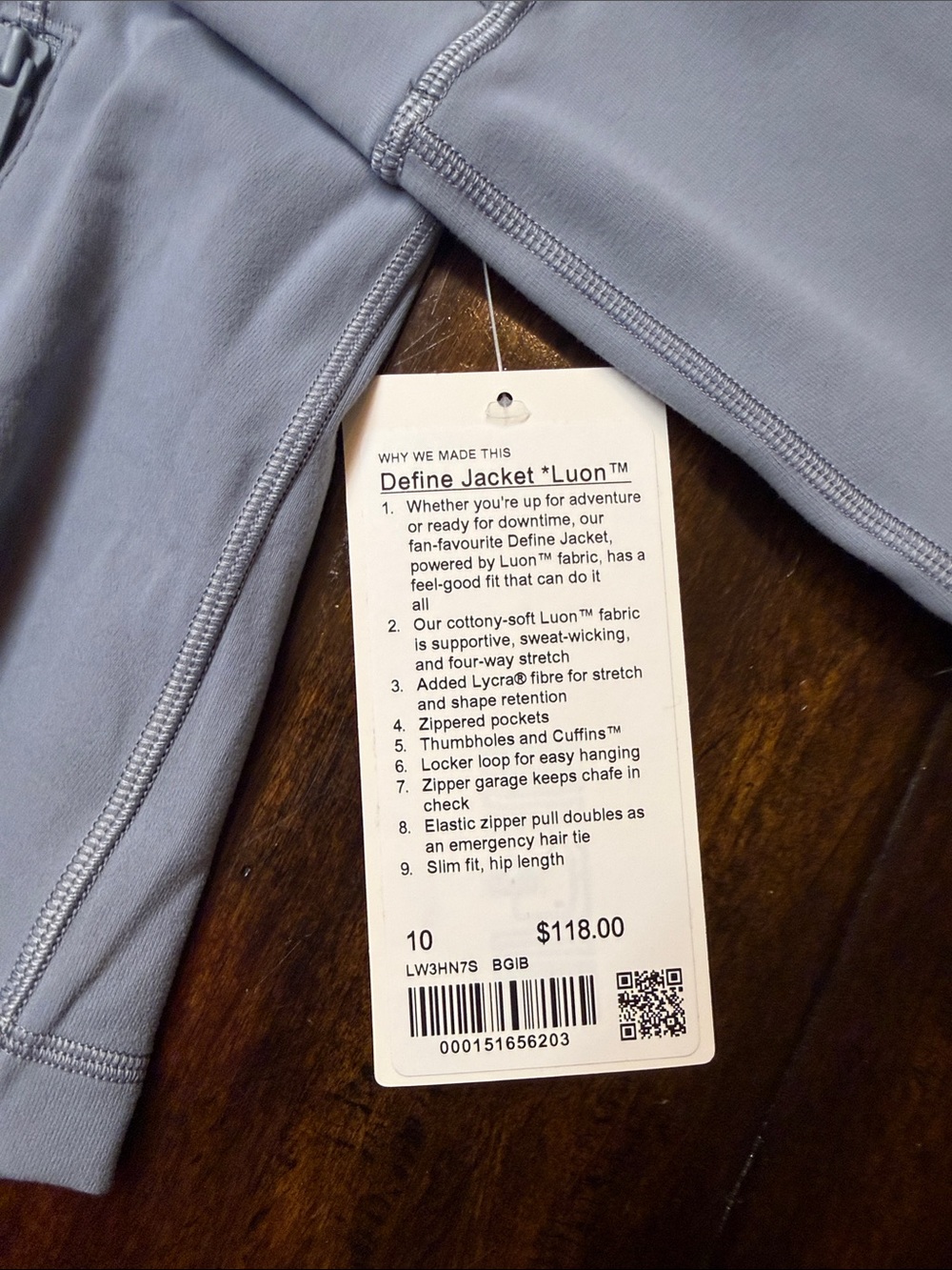 Lululemon Define Jacket - BGIB Color Size 10 - Picture 4 of 6
